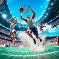 Sportivi în acțiune la evenimente majore din 2024.